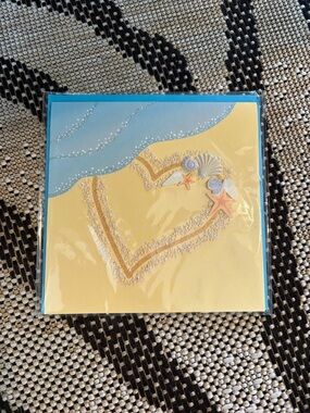 🆕Papyrus 3D Coastal Heart Greeting Card